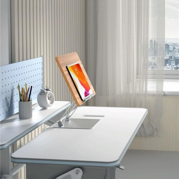 Aluminum Desktop Book Stand With Wood Board Stands Holders & Car Mounts