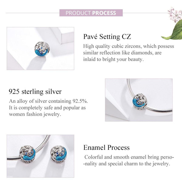 925 Sterling Silver Mermaid Beads For Diy Bracelets & Necklaces Necklaces & Pendants