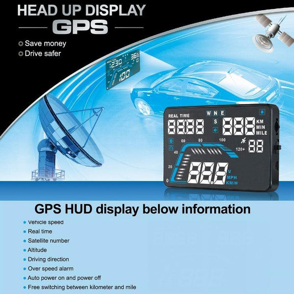 5.5 Inch Car Locator Technology Hud Display Speed Altitude Alarm Other Instruments & Gauges