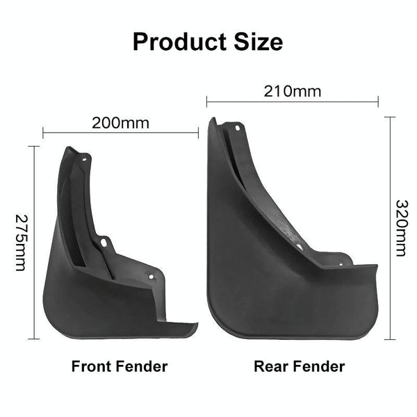 For Skoda Karoq 2017 2023 4Pcs / Set Car Auto Soft Plastic Splash Flaps Fender Guard Fenders & Mud Guards