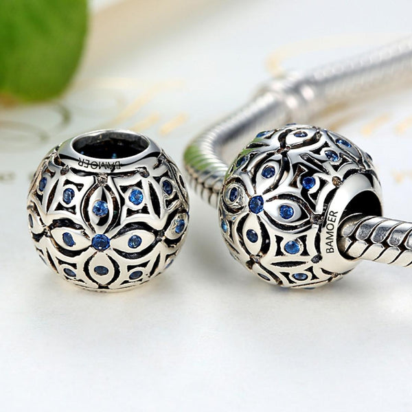 925 Sterling Silver Summer Flower Beaded Bracelet Accessory Charms & Pendants