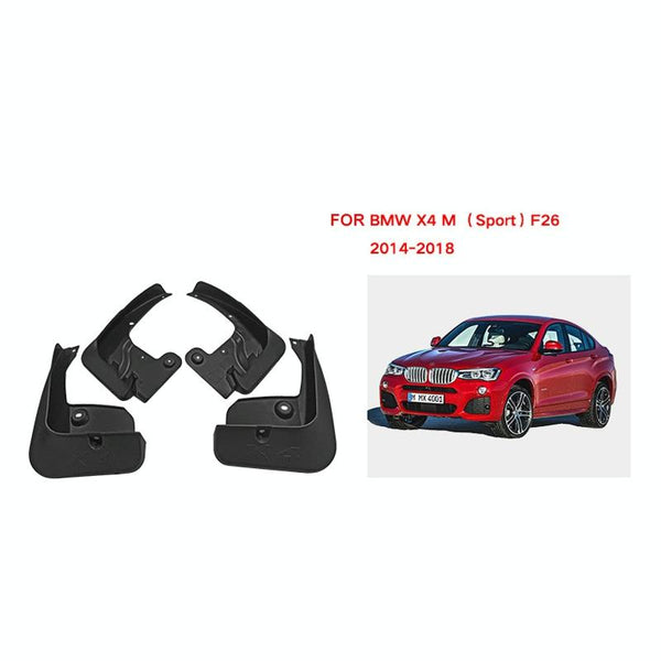 For Bmw X4 M Sports F26 2014 2018 4Pcs / Set Car Auto Soft Plastic Splash Flaps Fender Guard Fenders & Mud Guards