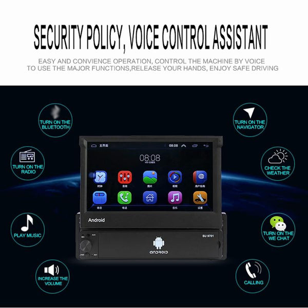 7 Inch Hd Foldable Car Android Radio Receiver Fm / Bluetooth Tf Locator Technology Phone Link Wifi 1Gb + 32Gb Other Car Audio