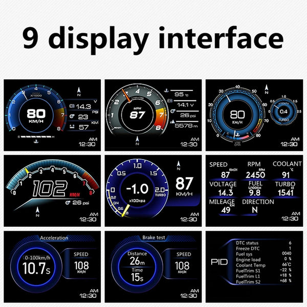 Car Hud Head Up Display Obd Locator Technology Driving Computer Code Table Other Instruments & Gauges