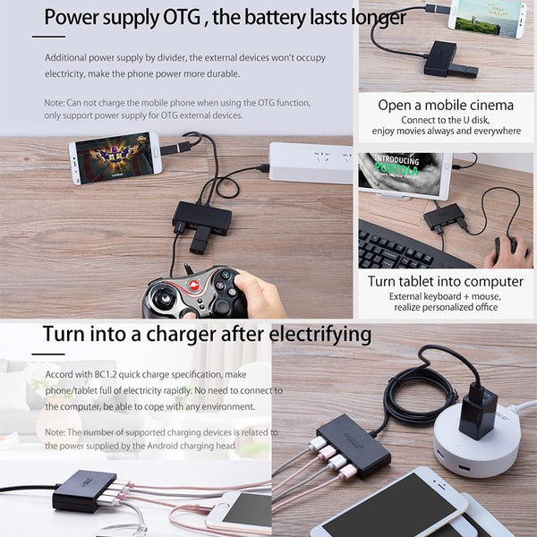 4 Port Usb 3.0 Hub With 100Cm Cable Usb Cables Hubs & Adapters