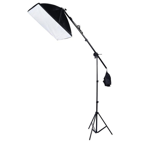 Single Light Softbox Set With Tripod And Arm Jib For Studio Flash Softboxes & Diffusers