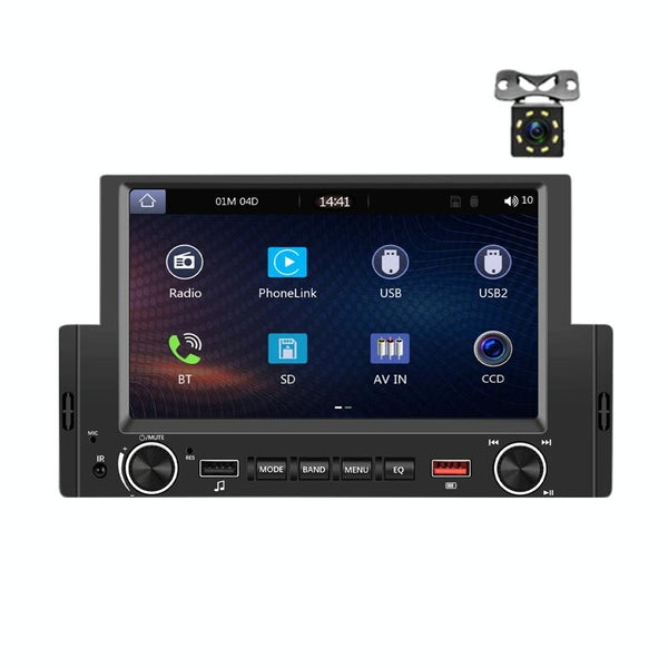 6.2 Inch Single Butt Carplay Monitor Universal Wired Mp5 Player + 4 Light Camera Rear View Monitors/Cams & Kits