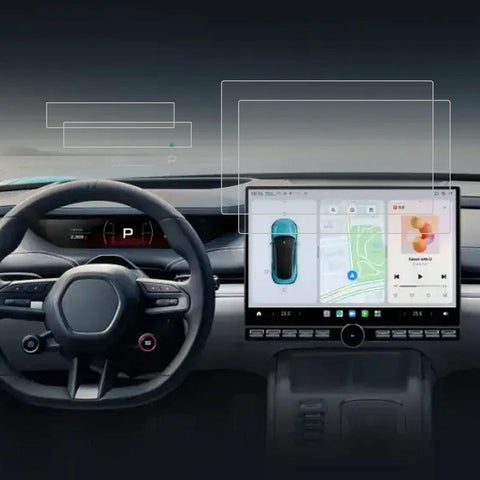 2 Pack Tempered Glass Film For Car Navigator Protection Xiaomi Su7 Other Car Audio