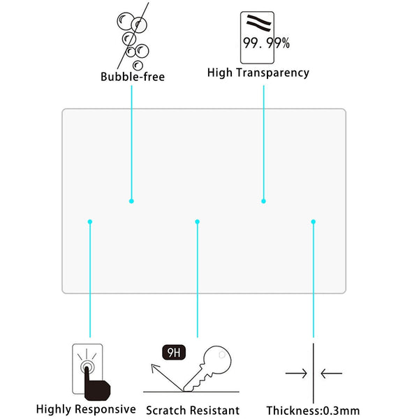 2 Pack Tempered Glass Film For Car Navigator Protection Xiaomi Su7 Other Car Audio