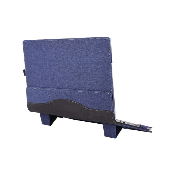 13.3 Inch Multifunctional Leather Laptop Case With Stand Blue Laptop Cases & Bags