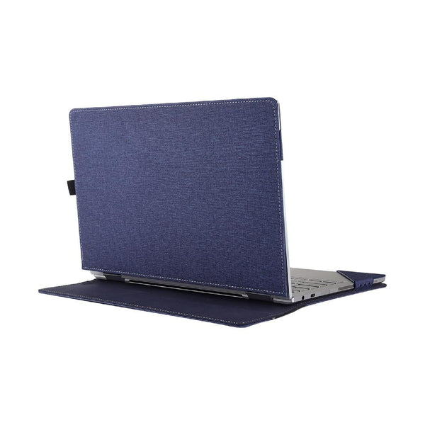 13.3 Inch Multifunctional Leather Laptop Case With Stand Blue Laptop Cases & Bags
