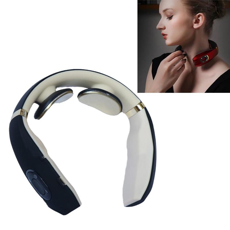 Intelligent Neck Massager Electromagnetic Vibration Black Massagers