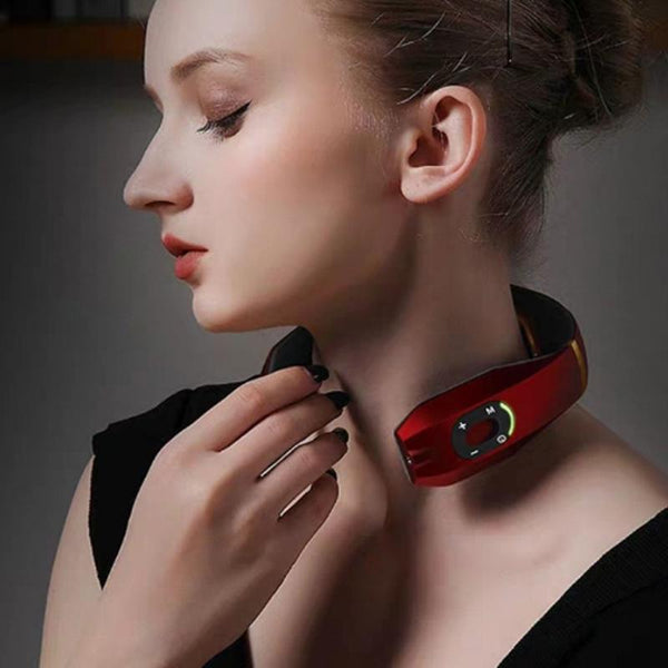 Intelligent Neck Massager Electromagnetic Vibration Black Massagers