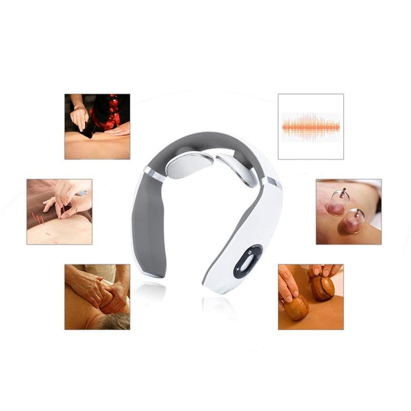 Intelligent Neck Massager Electromagnetic Vibration Black Massagers