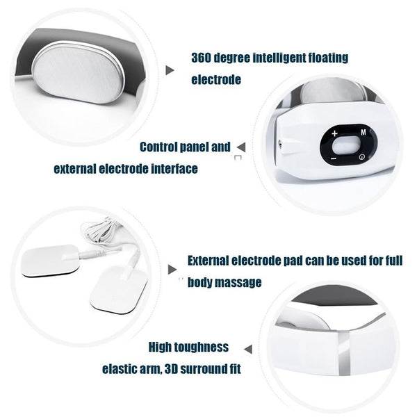 Intelligent Neck Massager Electromagnetic Vibration Black Massagers
