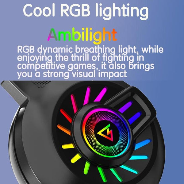Rgb Wired Gaming Headset With Mic 7.1 Channel Black Headsets