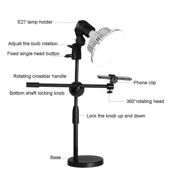 Desktop Photography Stand Kit With Mushroom Fill Light Other Lighting & Studio