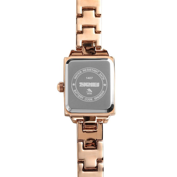Elegant Square Quartz Watch For Women With Diamonds Silvery Watches