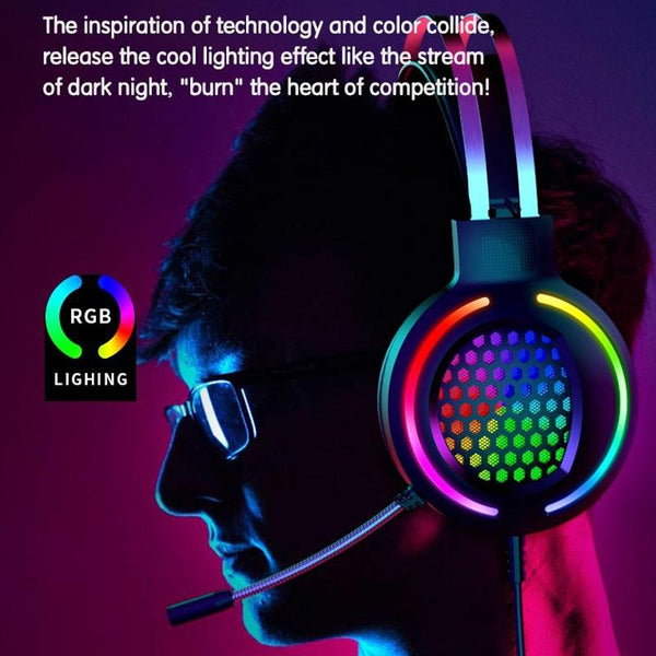 Usb Rgb Headset With Mic Wired Version Pink Headsets