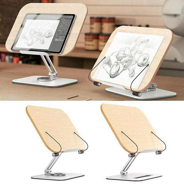 360 Degree Rotating Desktop Bookshelf With Tablet Stand Book Stands