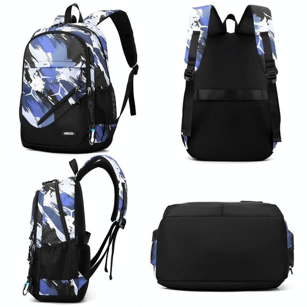 Lightweight 2 In 1 Backpack And Chest Bag For Men Blue Honeycomb Bags