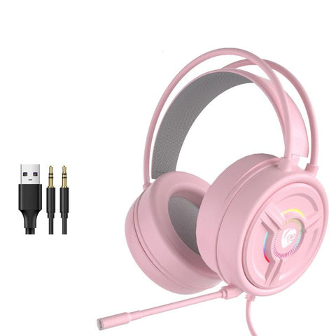 Psh 200 Wired Gaming Headset With Mic 3.5Mm Pink Headsets