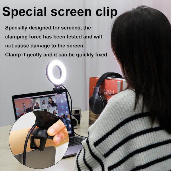 48Leds Laptop Camera Beauty Ring Light Clip Set Inch Selfie Lights