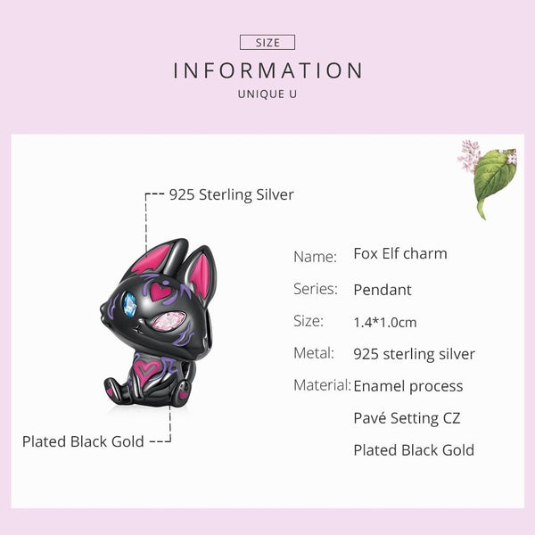 925 Sterling Silver Fox Elf Beads For Diy Bracelets & Necklaces Necklaces & Pendants