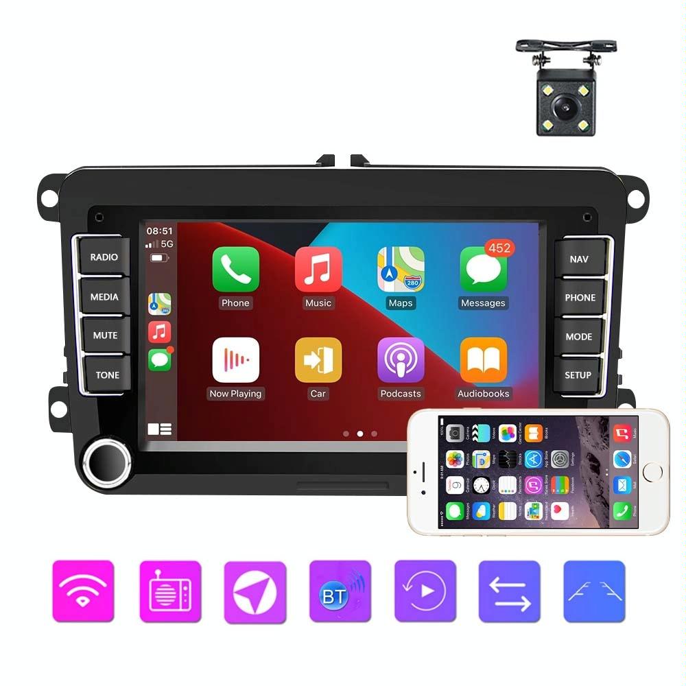 7 Inch Android Car Navigation Player With Wireless Carplay 1 + 16G Fits Volkswagen 4Lights Camera Rear View Monitors/Cams & Kits