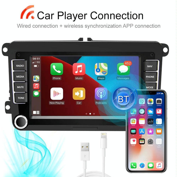 7 Inch Android Car Navigation Player With Wireless Carplay 1 + 16G Fits Volkswagen 4Lights Camera Rear View Monitors/Cams & Kits