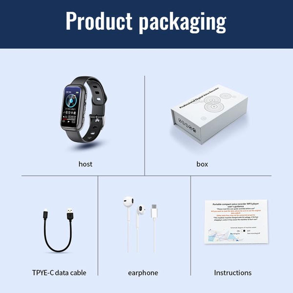 16Gb Bluetooth Bracelet With Smart Hd Noise Reduction 8Gb Smart Watches