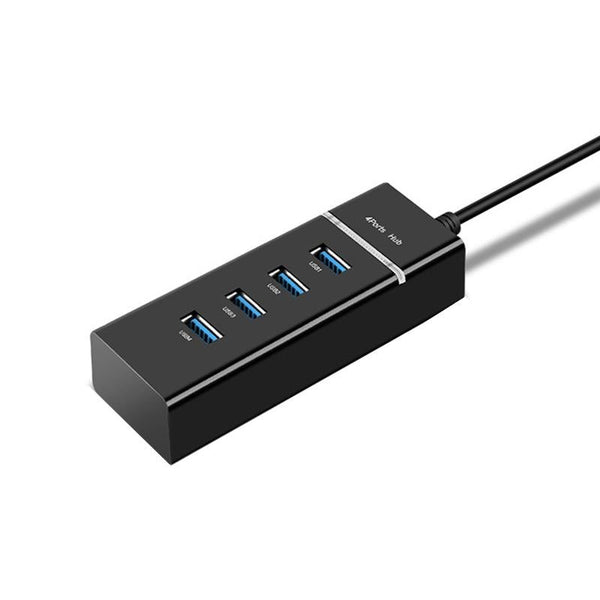 4 Port Usb 2.0 Hub With Light Bar 15Cm Cable Black Usb Cables Hubs & Adapters