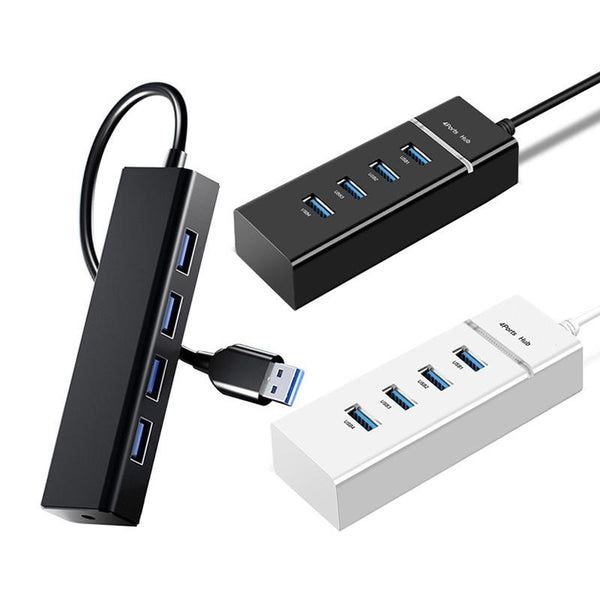 4 Port Usb 2.0 Hub With Light Bar 15Cm Cable Black Usb Cables Hubs & Adapters
