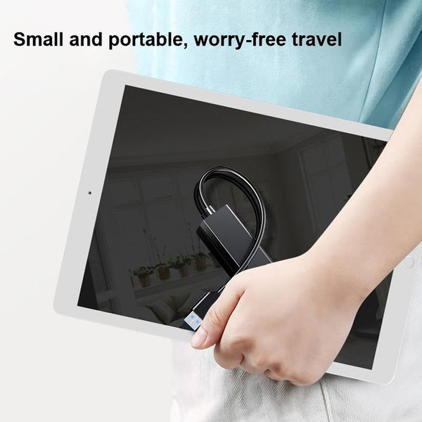 4 Port Usb 2.0 Hub With Light Bar 15Cm Cable Black Usb Cables Hubs & Adapters