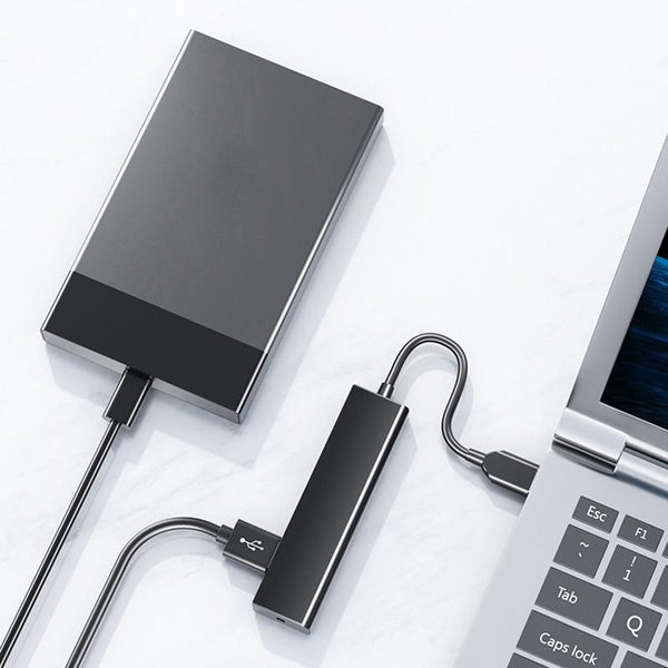 4 Port Usb 2.0 Hub With Light Bar 15Cm Cable Black Usb Cables Hubs & Adapters
