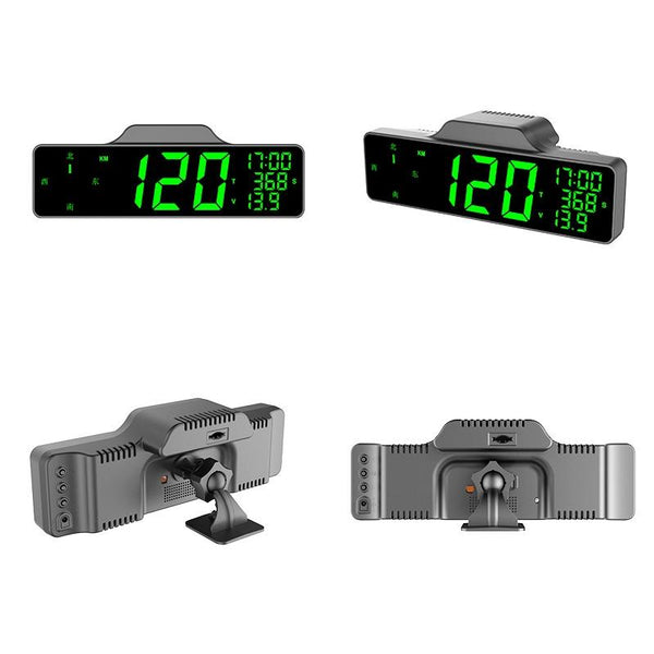 9 Inch Car Hud Locator Technology Speedometer W / Compass Multifunction Display Other Instruments & Gauges