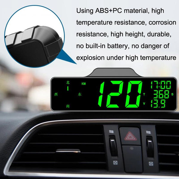 9 Inch Car Hud Locator Technology Speedometer W / Compass Multifunction Display Other Instruments & Gauges