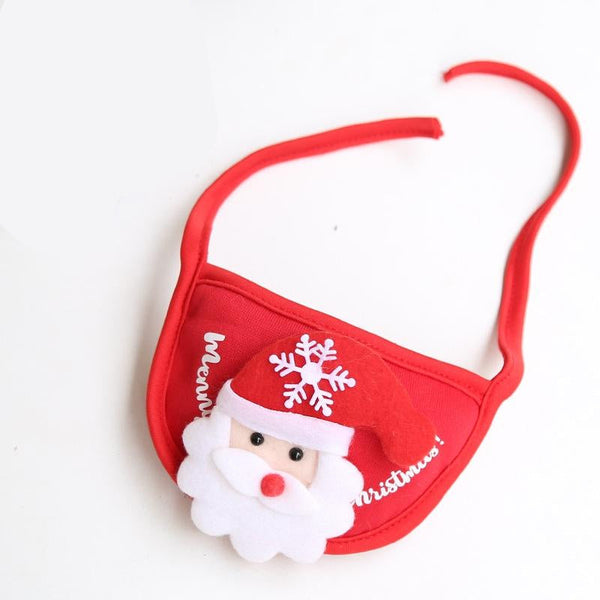 Pet Christmas Hat Saliva Festive Dressing Supplies Bibs Red Dog Clothing & Shoes