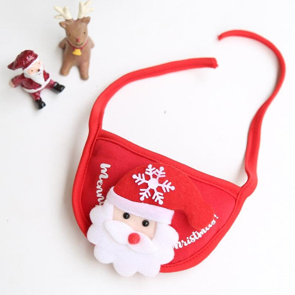 Pet Christmas Hat Saliva Festive Dressing Supplies Bibs Red Dog Clothing & Shoes