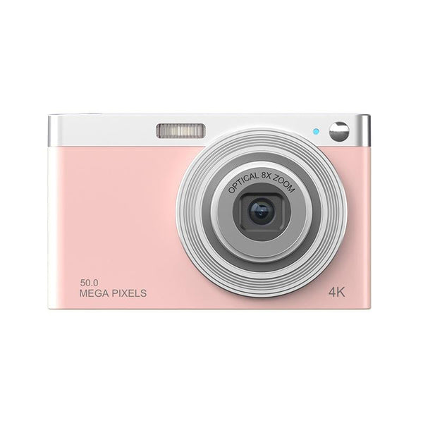 4K Eight Times Optical Zoom Telescopic Lens Digital Camera Pink With Audio Features Digital Cameras