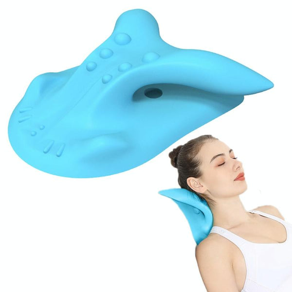 Cervical Spondylosis Correction Pillow Blue Cow Horns 877 Usb Electric Heating Black Other Orthopaedic Products