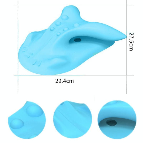 Cervical Spondylosis Correction Pillow Blue Cow Horns 877 Usb Electric Heating Black Other Orthopaedic Products