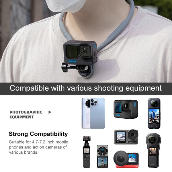 Flexible Neck Mount For Pov Viewing With Strap Other Camera & Photo Accs