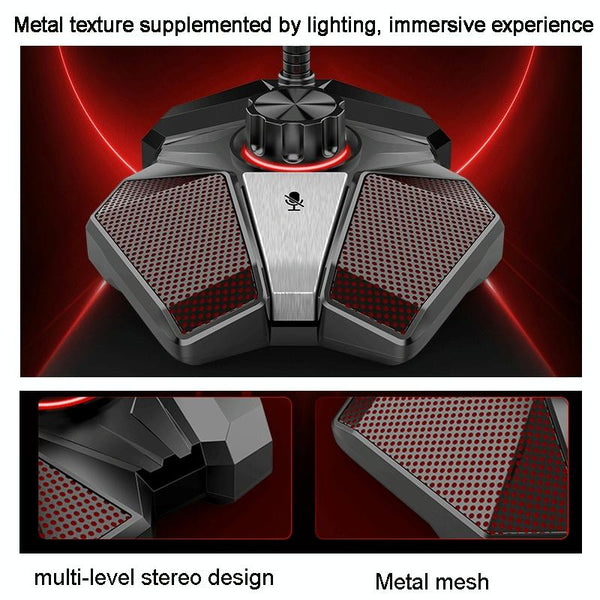 Flexible Gaming Mic With Built In Sound Card Jk Omni Directional Usb Microphones