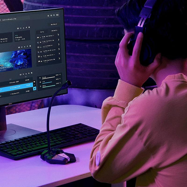 Flexible Gaming Mic With Built In Sound Card Jk Omni Directional Usb Microphones