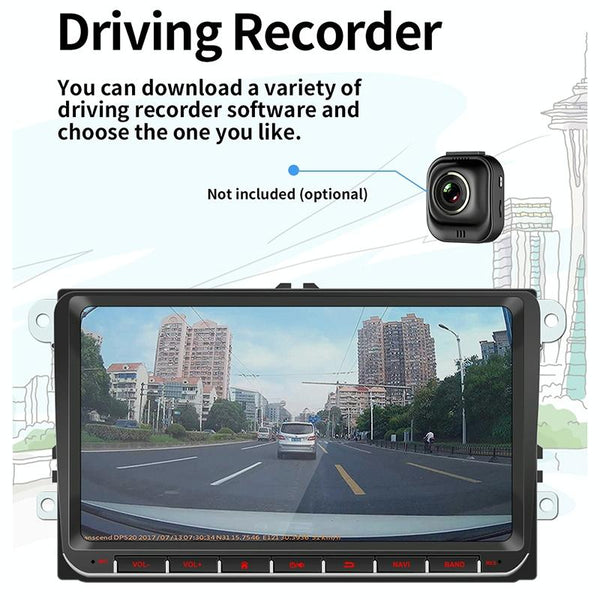 9 Inch Car Hd Radio Receiver Mp5 Player For Volkswagen Fm Bluetooth Tf Card Gps Wifi 1Gb + 16Gb Other Car Audio