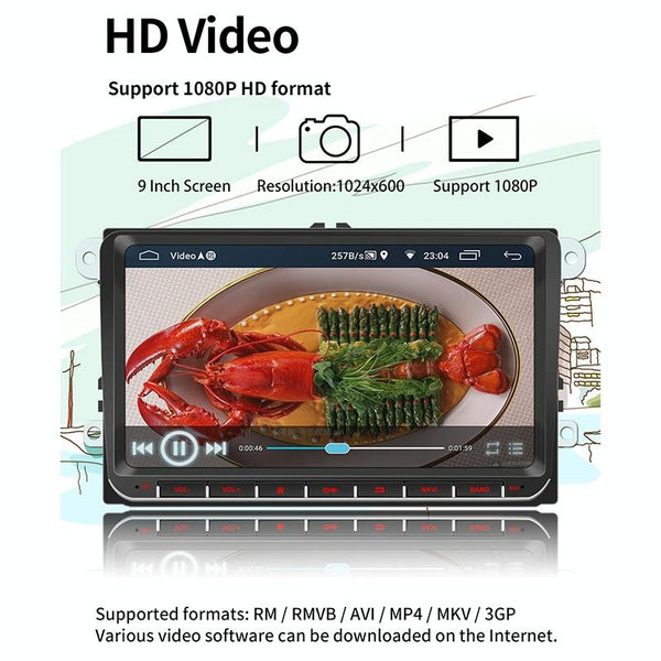 9 Inch Car Hd Radio Receiver Mp5 Player For Volkswagen Fm Bluetooth Tf Card Gps Wifi 1Gb + 16Gb Other Car Audio
