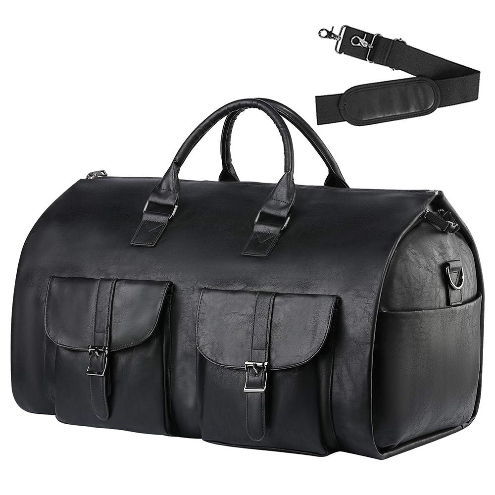 Compact Foldable Duffel Bag With Shoe Storage Black Duffle Bags