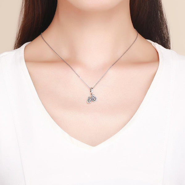 925 Sterling Silver Bicycle Pendant With Zircon Beads For Diy Bracelet Style + Bare Chain Bracelets