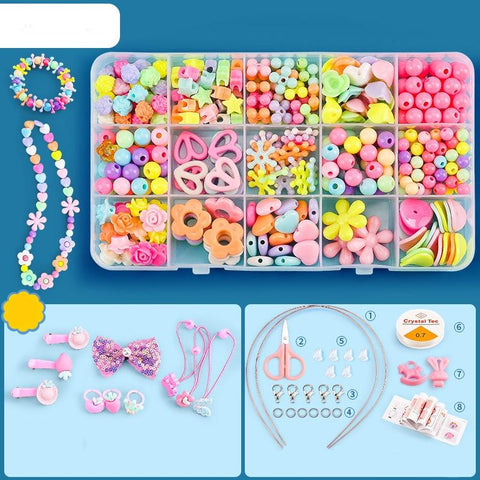 Diy Beaded Jewelry Set For Kids 15 Grids Craft Beads